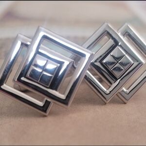 Swank Cufflinks Vintage Stainless Wedding Groom